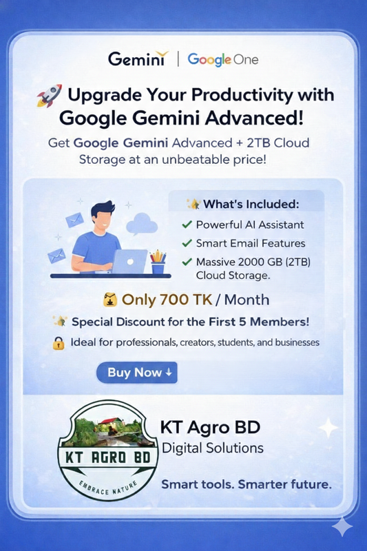 Official Google Gemini Advanced + 2TB Storage Subscription